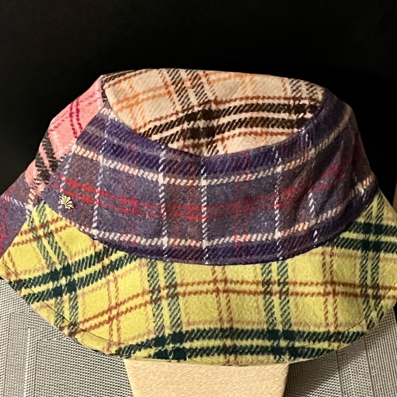Lele Sadoughi Accessories - LELE SADOUGHI NWT AUTHENTIC MULTI-COLOR PLAID PATCHWORK FLANNEL BUCKET HAT